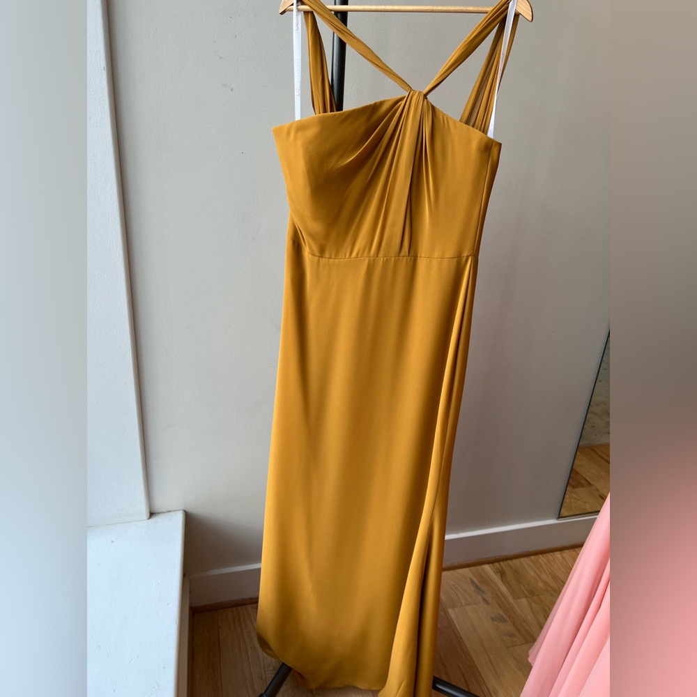 Hayley Paige asymmetrical Chiffon gown